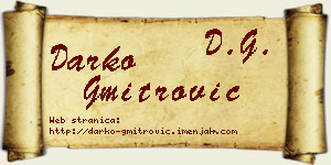 Darko Gmitrović vizit kartica